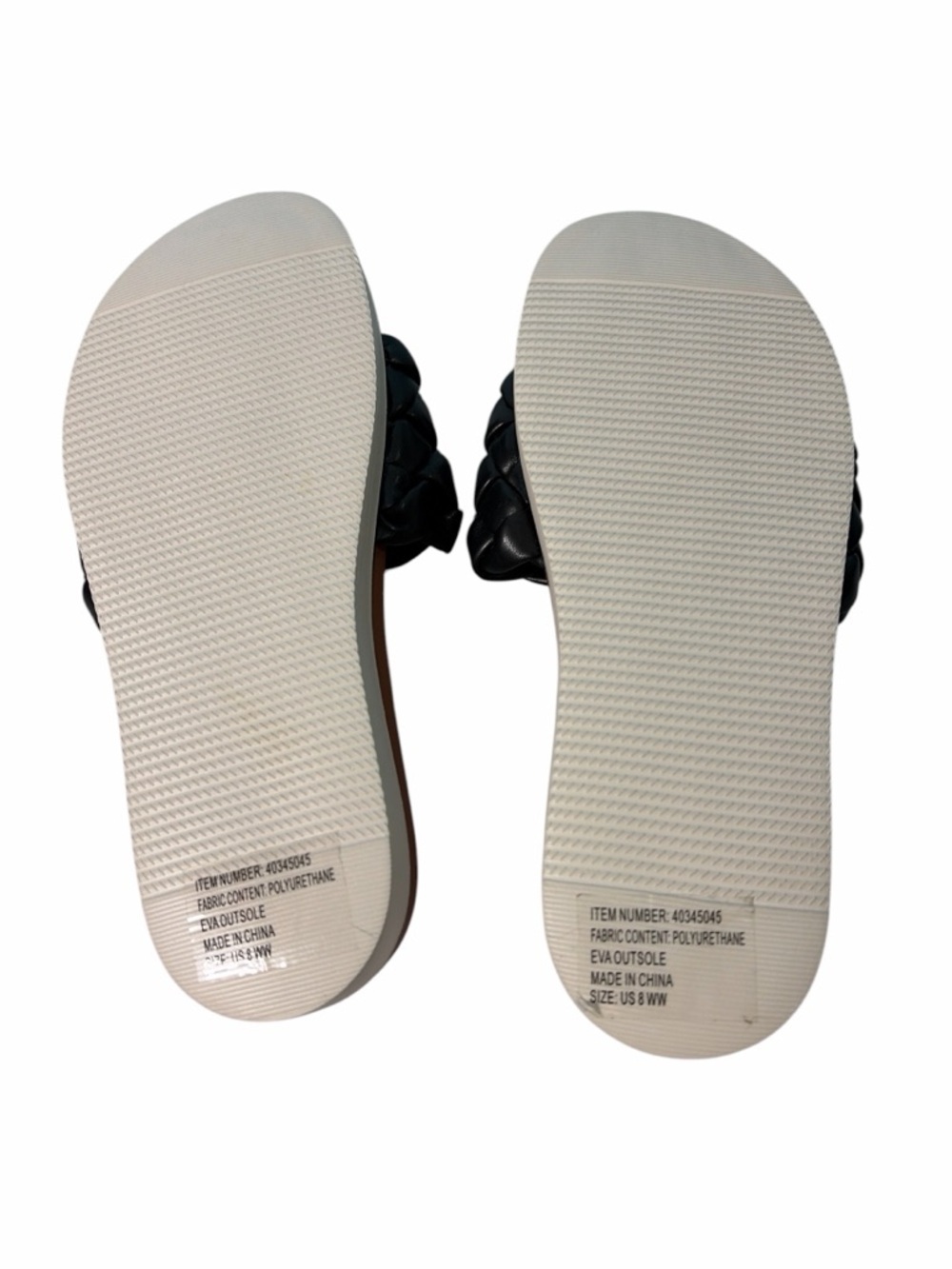 Torrid Braided Single Band Slide Sandal Black Sz 8 Wide Beach Resort - Picture 8 of 9